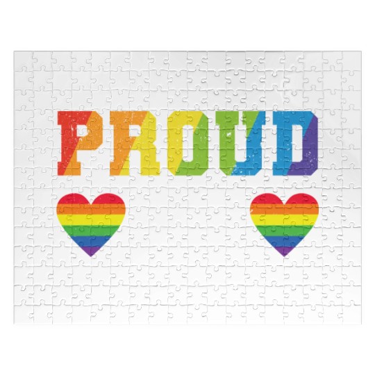 Proud Sis Rainbow Pride Heart Lgbt Pride Lgbt Jigsaw Puzzles