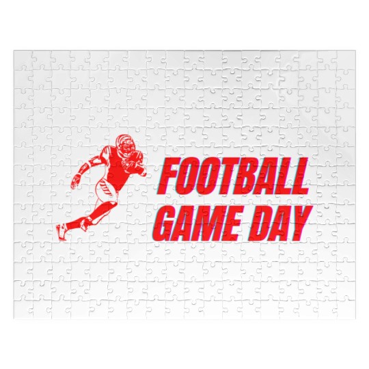 American Football Player Game Day Sport Tees Jigsaw Puzzles