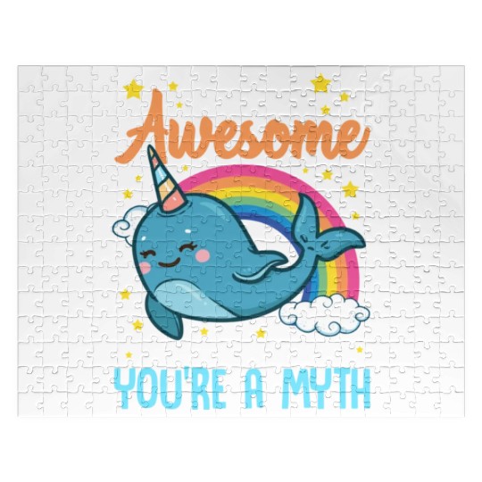 Be So Awesome People Think You're A Myth Narwhal Jigsaw Puzzles