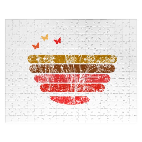 Beautiful flowers and butterflies - cool design Jigsaw Puzzles