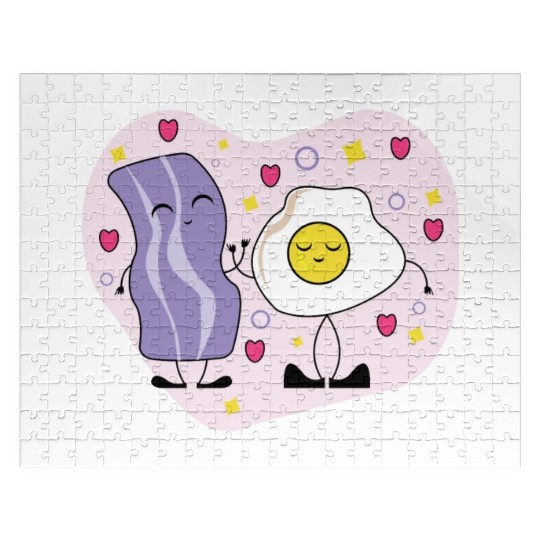 Breakfast Buddies for Bacon Eggs Lover Jigsaw Puzzles