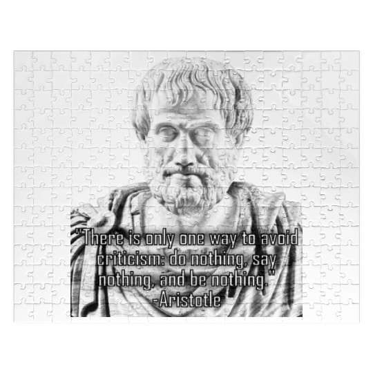 Greek Aristotle's philosophic criticism quote Jigsaw Puzzles
