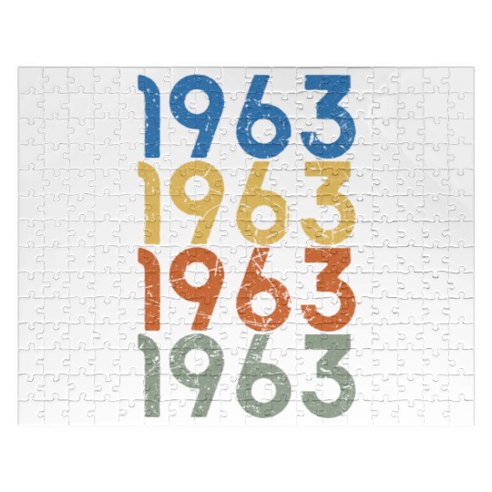 60 Years Vintage 1963 Retro 60th Birthday Jigsaw Puzzles