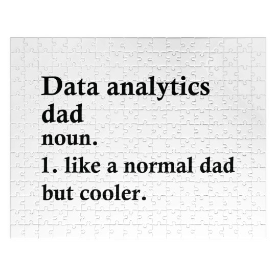 Data Analytics Dad Funny Analyst Definition Jigsaw Puzzles