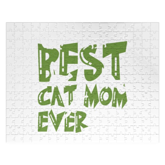 Best Cat Mom Ever Animal Lover Moms Cat Lover Mom Jigsaw Puzzles