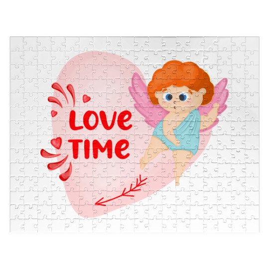 Quote for valentine's day. Lovely cupids Jigsaw Puzzles
