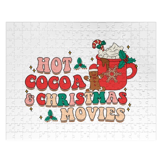 hot cocoa christmas movies Jigsaw Puzzles