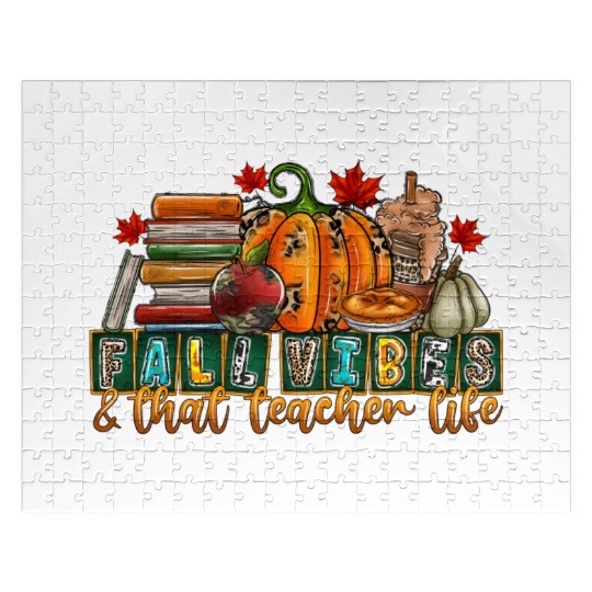 fall Vibes That Teacher Life Jigsaw Puzzles