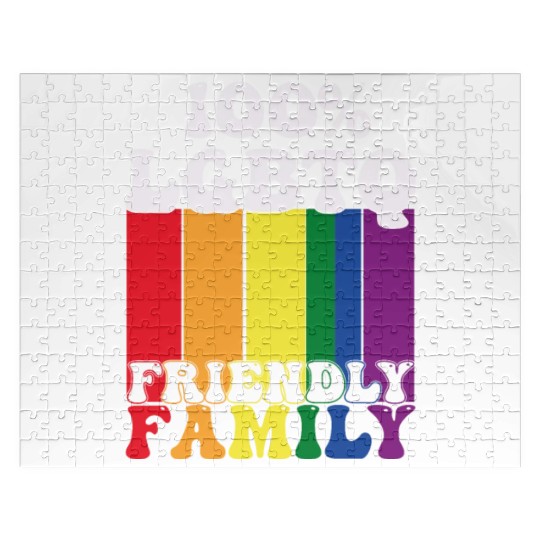 LGBTQ Friendly Family Gay Pride Month Rainbow Jigsaw Puzzles