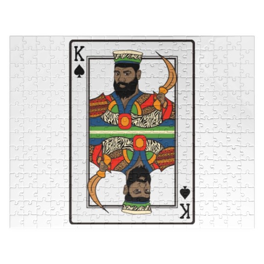 King Spades African American Card Halloween Jigsaw Puzzles