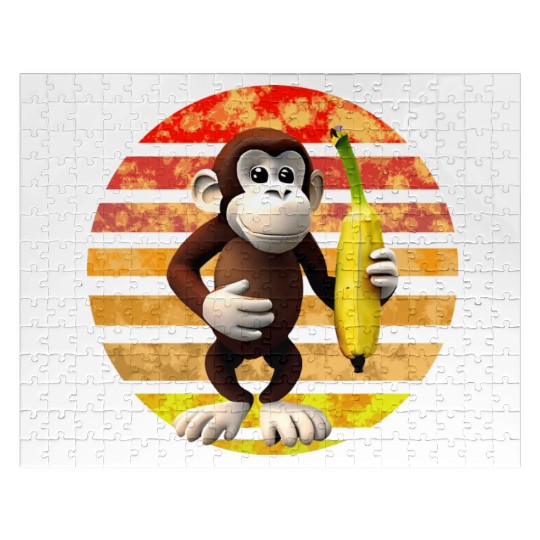 Banana monkey Jigsaw Puzzles