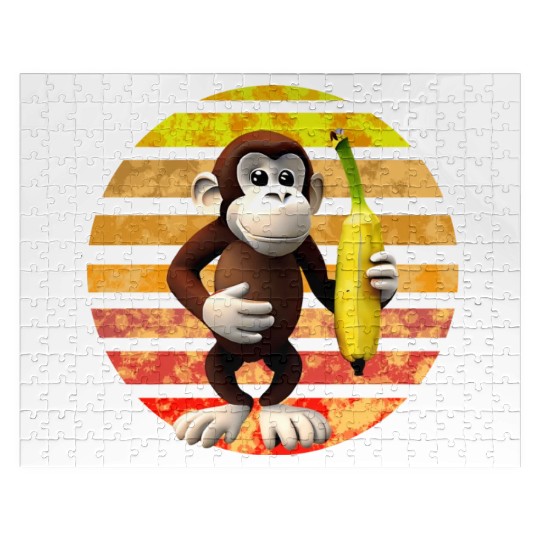 Banana monkey Jigsaw Puzzles