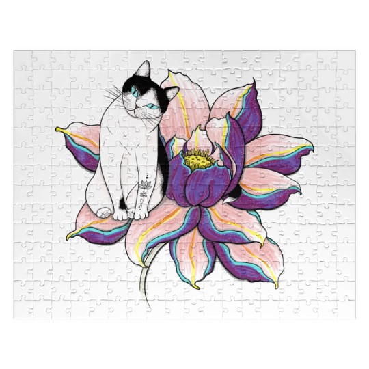 Lotus Cat Jigsaw Puzzles