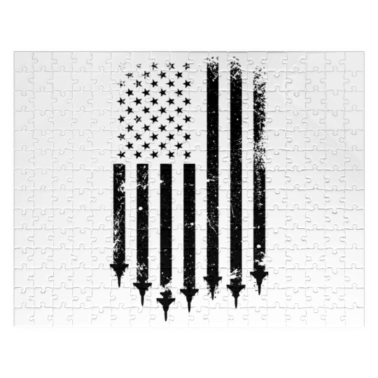 USA Flag Jet, American Flag, Fighter Jet Airplanes Jigsaw Puzzles