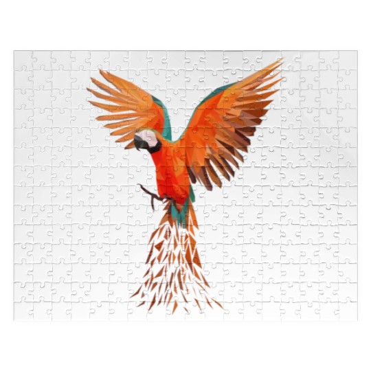 Colourful Macaw Parrots - Modern Bird Design Jigsaw Puzzles