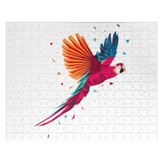 Macaw Parrot Geometric Bird Parakeet Ornitholog Gi Jigsaw Puzzles
