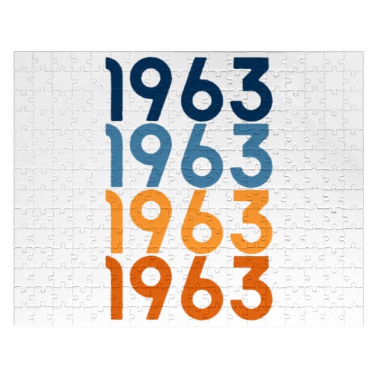 60 Years Vintage 1963 Retro 60th Birthday Jigsaw Puzzles