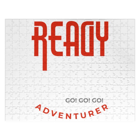 Ready start go go go adventure motivation quote Jigsaw Puzzles