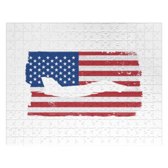 F-14 Tomcat Fighter Jet American Flag F14 Tomcat Jigsaw Puzzles