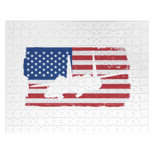 F-15 Eagle Fighter Jet American Flag F15 Eagle Jigsaw Puzzles