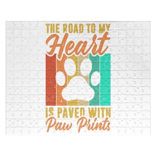 The road to my heart is paved with paw prints Jigsaw Puzzles