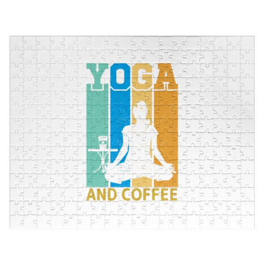 Yoga and coffee Jigsaw Puzzles