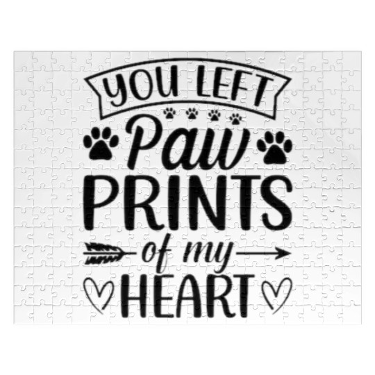 You left paw prints of my heart. Jigsaw Puzzles