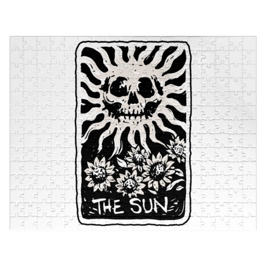 The Sun Skeleton Skull Tarot Card Jigsaw Puzzles