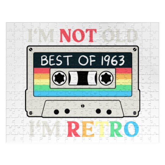 60 Years Vintage 1963 Retro 60th Birthday Jigsaw Puzzles