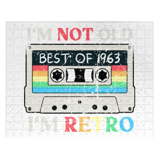 60 Years Vintage 1963 Retro 60th Birthday Jigsaw Puzzles