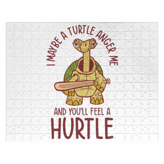 Mean Turtle Reptile Nature Turtle Lover Aquatic Jigsaw Puzzles