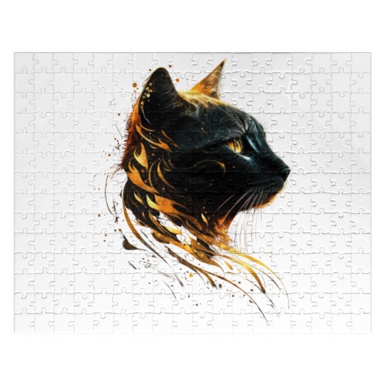 Cat Art Design Cute Cat Mom Meow Paws I Love Cats Jigsaw Puzzles