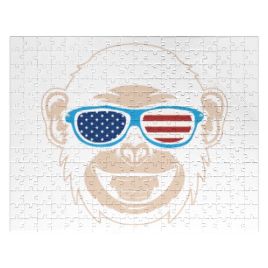 Chimpanzee Monkey Orangutan Monkey Head Jigsaw Puzzles
