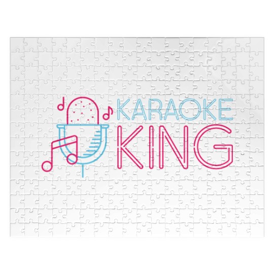 Karaoke Singer 80s Retro Karaoke Jigsaw Puzzles