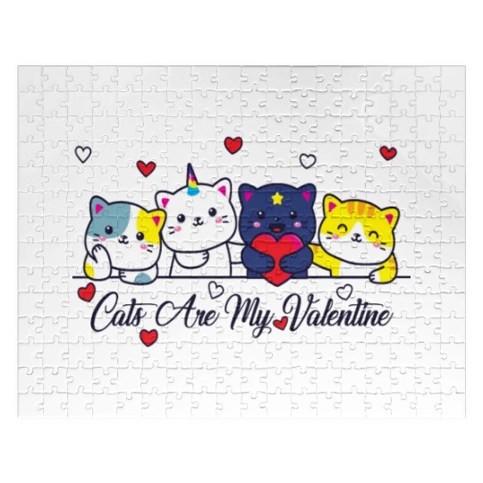 My cats are my valentine Jigsaw Puzzles