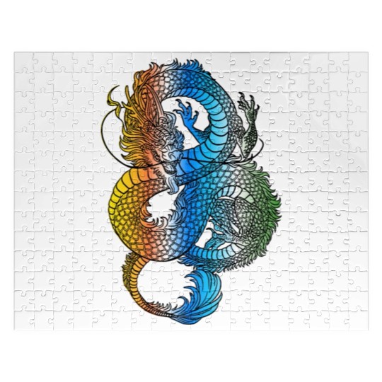 Japanese Dragon Vintage Demon Retro 102 Jigsaw Puzzles