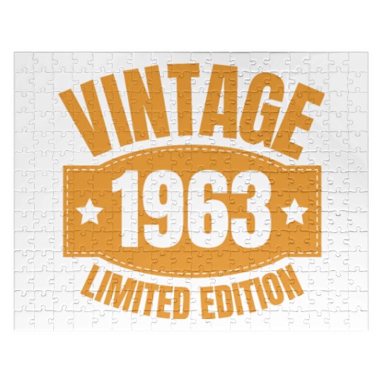 60 Years Vintage 1963 Retro 60th Birthday Jigsaw Puzzles