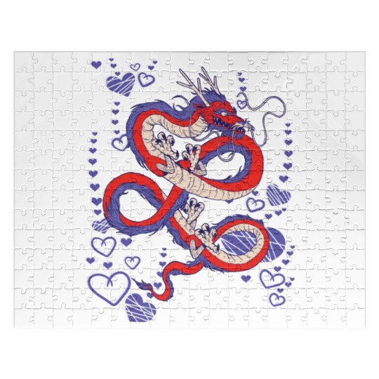 Cooler Japanese dragon Jigsaw Puzzles