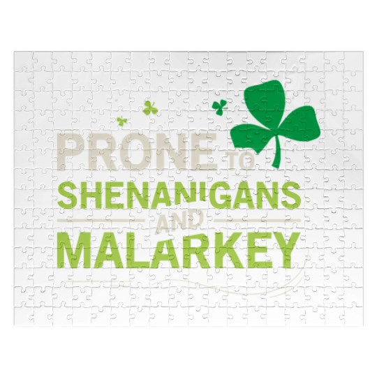 Prone To Shenanigans And Malarkey Ireland Leprecha Jigsaw Puzzles