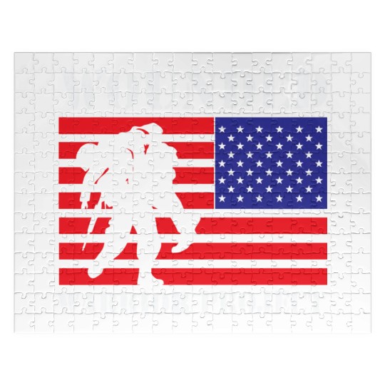Wounded Warrior Project Us Flag Jigsaw Puzzles