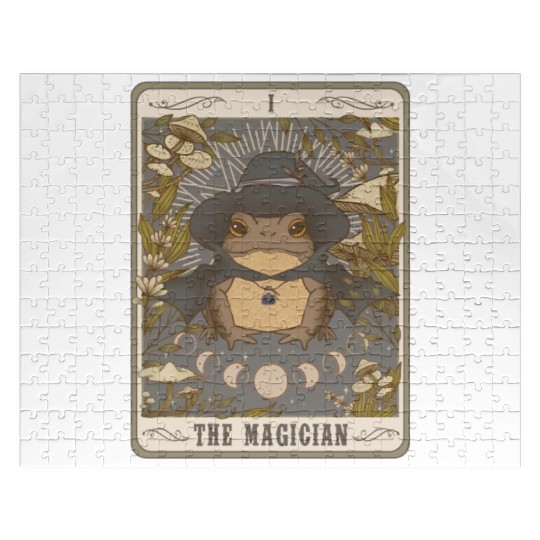 The Magician Tarot Card The Frog Vintage Funny Jigsaw Puzzles