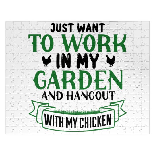 Amateur Gardener In The Garden, Fruit And Jigsaw Puzzles