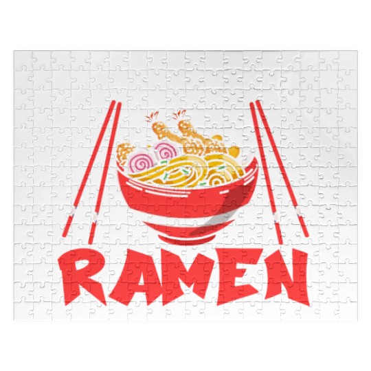 Powered By Ramen Anime Japanese Chopsticks Noodle Jigsaw Puzzles