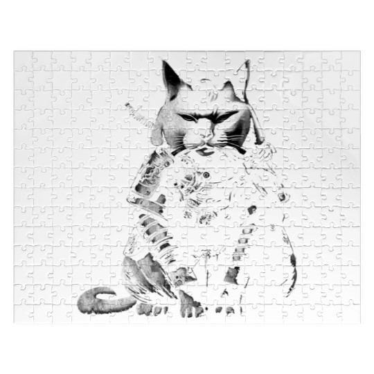 cool samurai cat Jigsaw Puzzles
