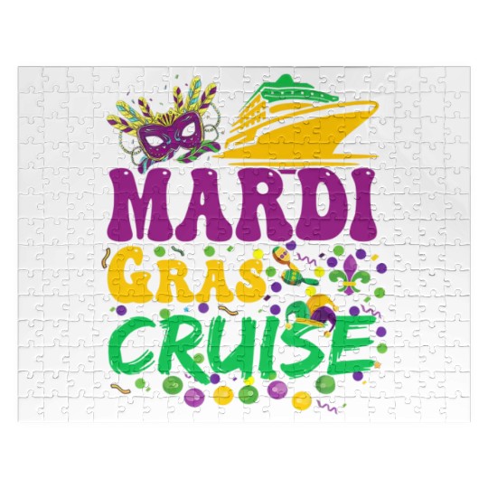 Mardi Gras Cruise Cruising Mask Cruise Ship Party Jigsaw Puzzles