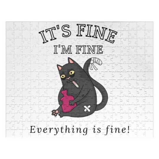 Women's I'm Fine Everything is Fine Jigsaw Puzzles