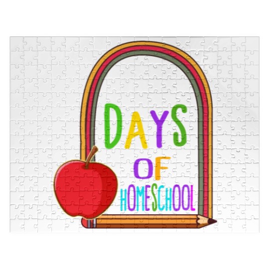 School Jigsaw Puzzles, 100 Days Of Homeschool Jigsaw Puzzles,