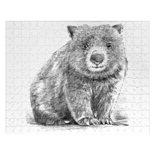 Realistic wombat handrawn Jigsaw Puzzles
