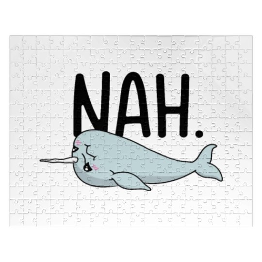 Procrastinating Narwhal Lover Aquatic Animals Jigsaw Puzzles