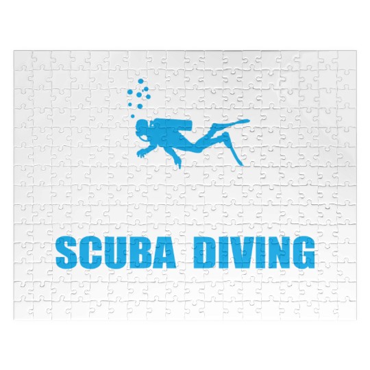 I Love My Wife More Than Scuba Diving Jigsaw Puzzles